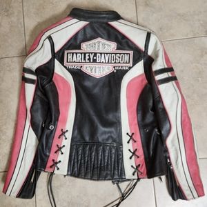 Womans Swarovski Crystal Harley Davidson Medium Leather Jacket